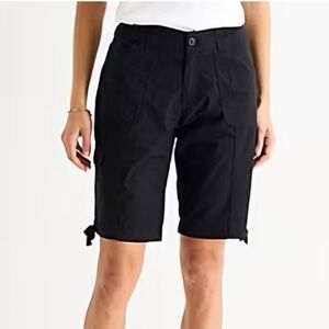 St. John's Bay Black Women's Bermuda Shorts